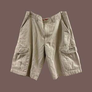 Union Bay Cargo Shorts | Beige Relaxed Fit | Size 34 | Vintage